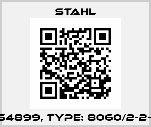 P/N: 254899, Type: 8060/2-2-DS-60 Stahl