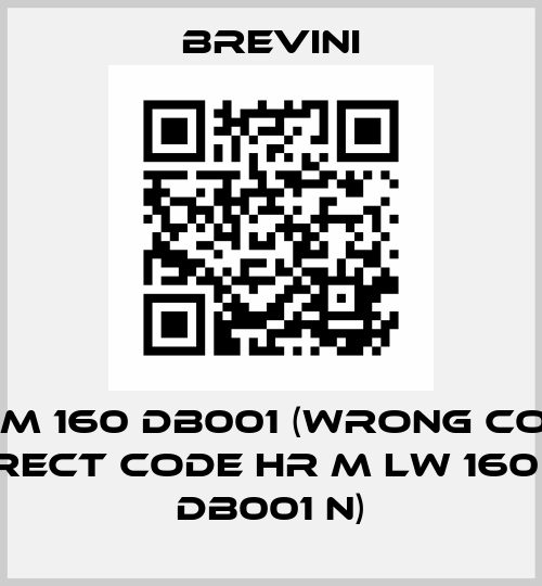 HR M 160 DB001 (Wrong code, correct code HR M LW 160 M09 DB001 N) Brevini