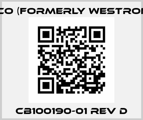 CB100190-01 REV D Luxco (formerly Westronics)