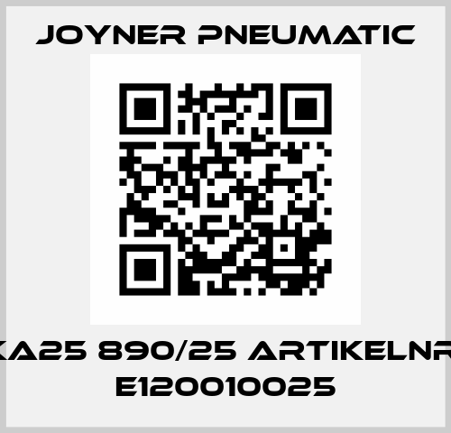 KA25 890/25 Artikelnr. E120010025 Joyner Pneumatic