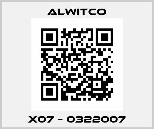 X07 – 0322007 Alwitco
