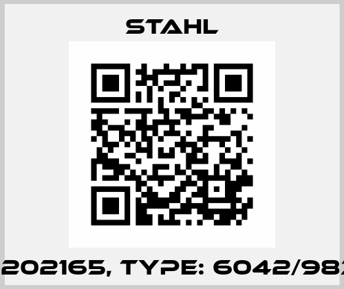 P/N: 202165, Type: 6042/983-22 Stahl