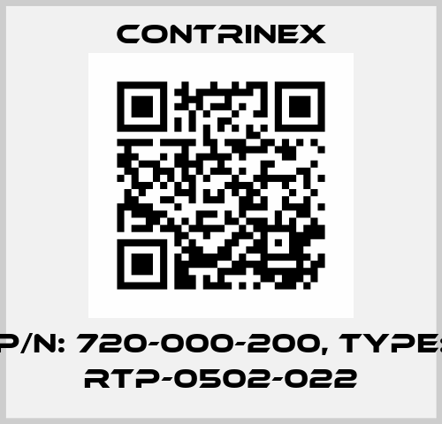 p/n: 720-000-200, Type: RTP-0502-022 Contrinex