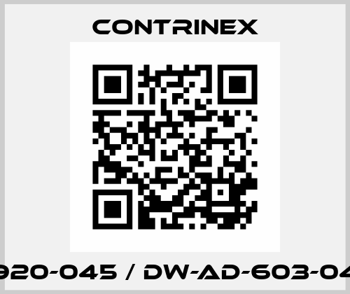 320-920-045 / DW-AD-603-04-290 Contrinex