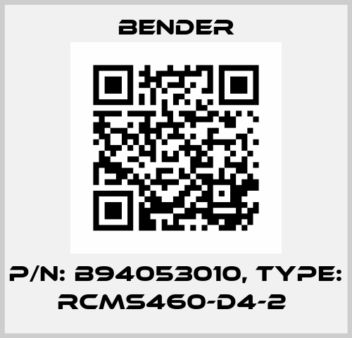 p/n: B94053010, Type: RCMS460-D4-2  Bender