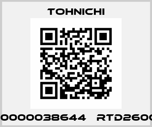 000000038644   RTD260CN  Tohnichi