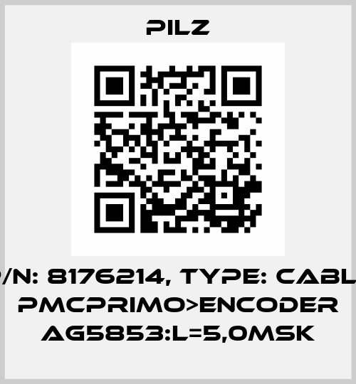 p/n: 8176214, Type: Cable PMCprimo>Encoder AG5853:L=5,0mSK Pilz