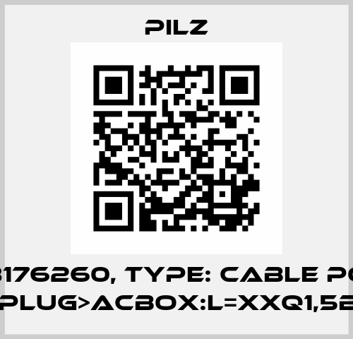 p/n: 8176260, Type: Cable Power PROplug>ACbox:L=XXQ1,5BRSK Pilz