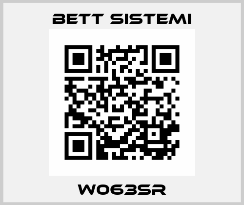 W063SR BETT SISTEMI
