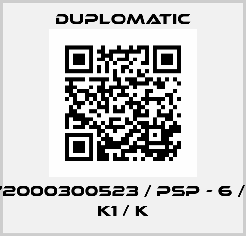 DLD 72000300523 / PSP - 6 / 21 N - K1 / K Duplomatic