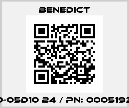 K0-05D10 24 / PN: 00051939 Benedict