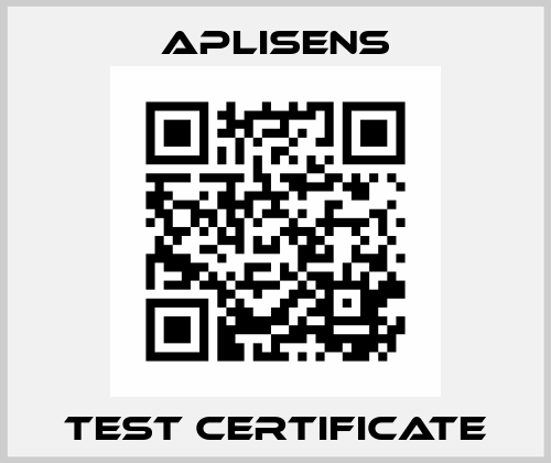 Test Certificate Aplisens