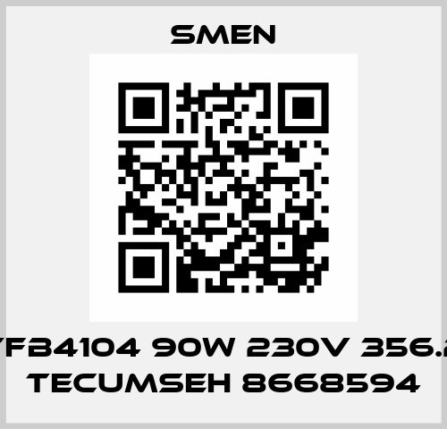 19TFB4104 90W 230V 356.24° TECUMSEH 8668594 Smen