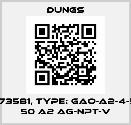 P/N: 273581, Type: GAO-A2-4-5 / GW 50 A2 Ag-NPT-V Dungs
