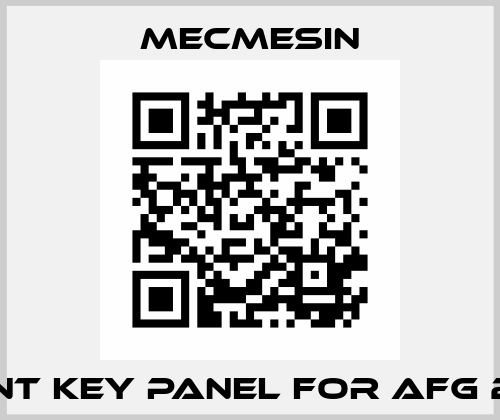 front key panel for AFG 250N Mecmesin