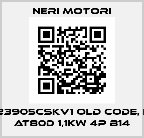 44123905CSKV1 old code, new AT80D 1,1kw 4P B14 Neri Motori