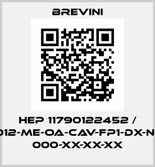 HEP 11790122452 / H1C-P-012-ME-OA-CAV-FP1-DX-N-XXXX- 000-XX-XX-XX Brevini