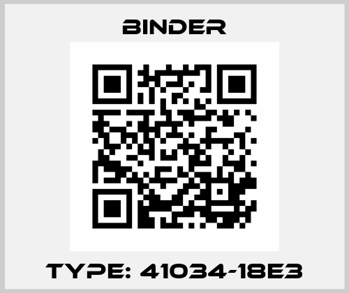 TYPE: 41034-18E3 Binder