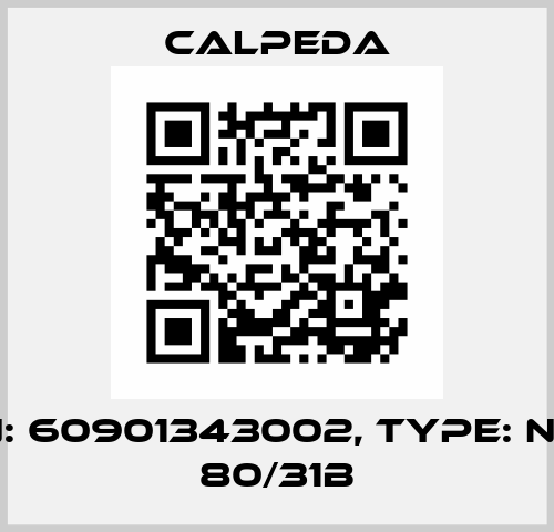 P/N: 60901343002, Type: NM4 80/31B Calpeda
