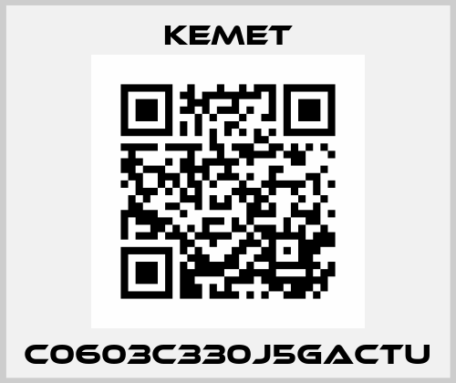 C0603C330J5GACTU Kemet