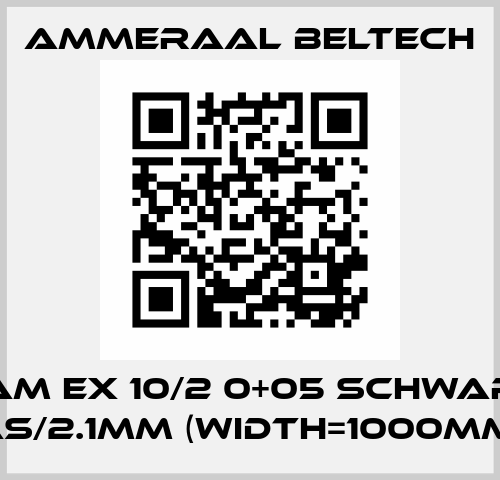 Flexam EX 10/2 0+05 schwarz M2 AS/2.1mm (width=1000mm) Ammeraal Beltech