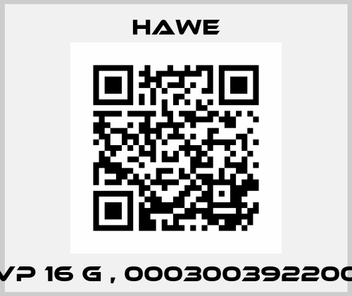 NBVP 16 G , 00030039220002 Hawe