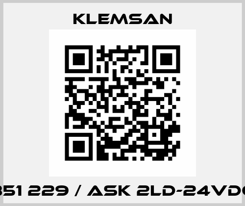 351 229 / ASK 2LD-24VDC Klemsan