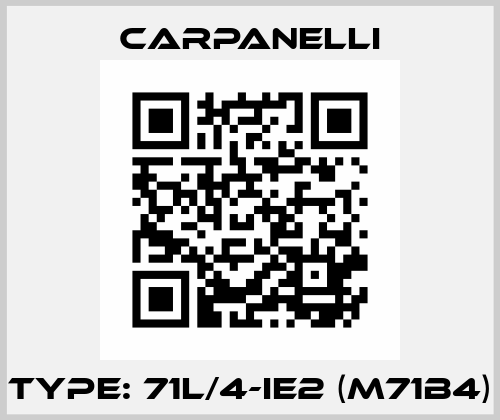 Type: 71L/4-IE2 (M71B4) Carpanelli