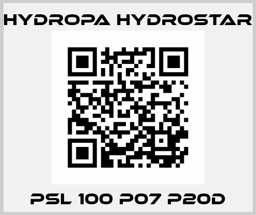 PSL 100 P07 P20D Hydropa Hydrostar