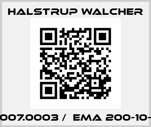 9007.0003 /  EMA 200-10-0 Halstrup Walcher