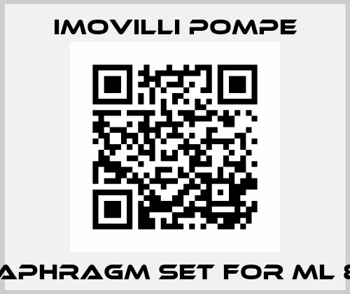 diaphragm set for ML 80 Imovilli pompe