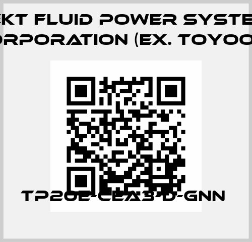 TP20E-CEA3-D-GNN  JTEKT FLUID POWER SYSTEMS CORPORATION (ex. Toyooki)
