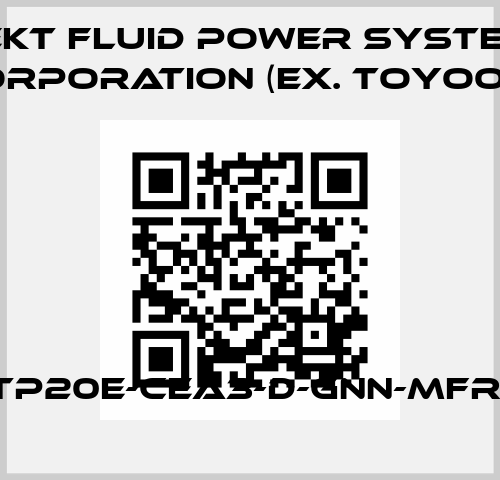 TP20E-CEA3-D-GNN-MFR  JTEKT FLUID POWER SYSTEMS CORPORATION (ex. Toyooki)