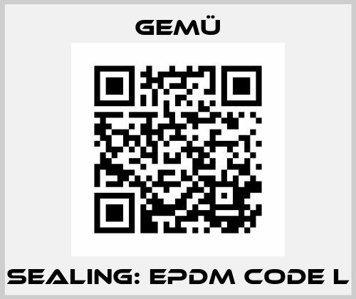 Sealing: EPDM Code L Gemü