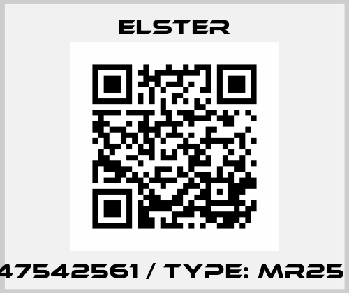 PN: 47542561 / Type: MR25 SF6 Elster