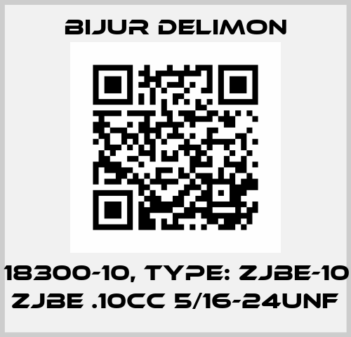 P/N:  18300-10, Type: ZJBE-10 | PDI ZJBE .10CC 5/16-24UNF Bijur Delimon