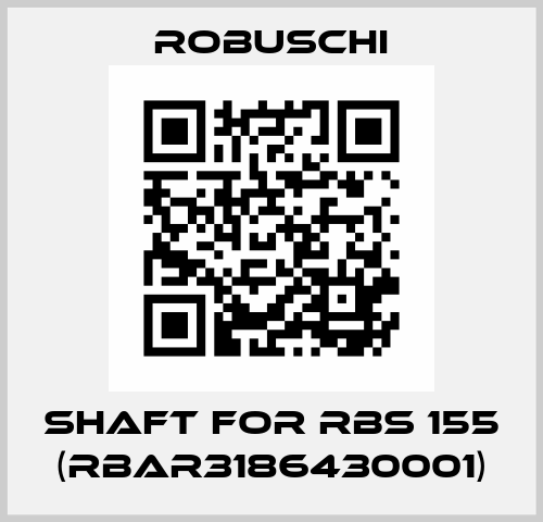 Shaft for RBS 155 (RBAR3186430001) Robuschi
