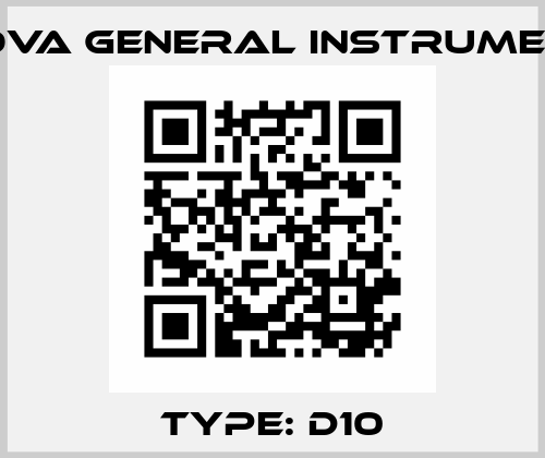 Type: D10 Nuova General Instruments
