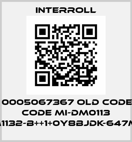 113D / 0005067367 old code. new code MI-DM0113 DM1132-B++1+0Y8BJDK-647mm Interroll