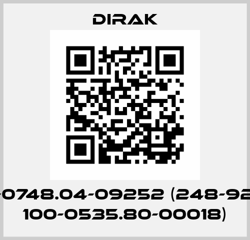 379-0748.04-09252 (248-9207 + 100-0535.80-00018) Dirak