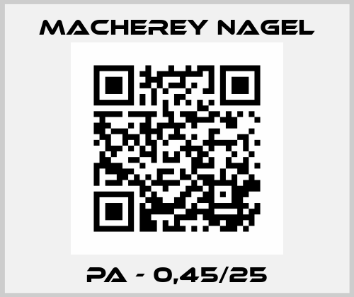 PA - 0,45/25 Macherey Nagel