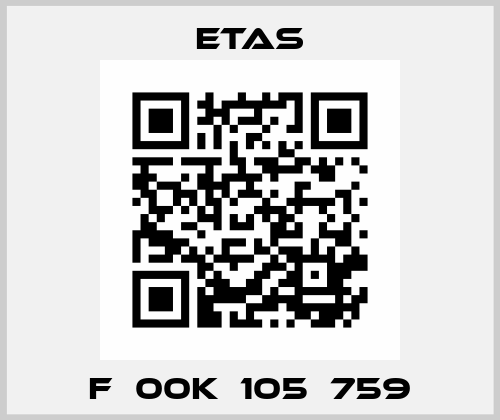 F‑00K‑105‑759 Etas