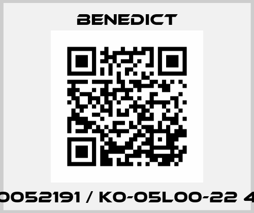 00052191 / K0-05L00-22 42 Benedict