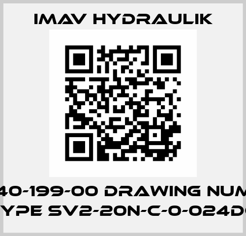 MS-240-199-00 drawing number , Type SV2-20N-C-0-024DG IMAV Hydraulik
