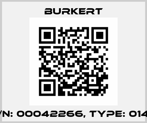 p/n: 00042266, Type: 0142 Burkert