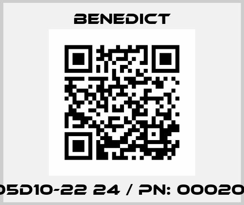 K0-05D10-22 24 / PN: 00020500 Benedict