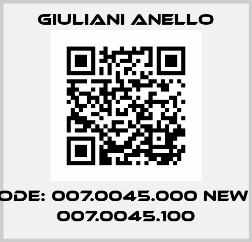 old code: 007.0045.000 new code: 007.0045.100 Giuliani Anello