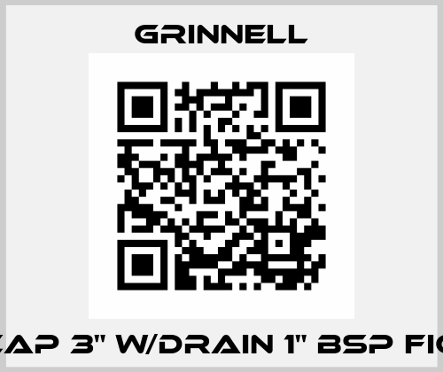 END CAP 3" W/DRAIN 1" BSP FIG 364 Grinnell