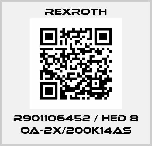 R901106452 / HED 8 OA-2X/200K14AS Rexroth