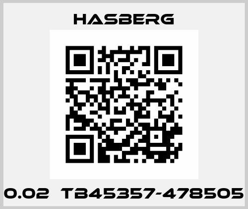 0.02	TB45357-478505 Hasberg